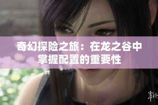 奇幻探险之旅：在龙之谷中掌握配置的重要性