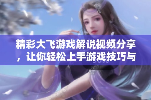 精彩大飞游戏解说视频分享，让你轻松上手游戏技巧与乐趣