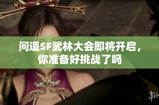 问道SF武林大会即将开启，你准备好挑战了吗