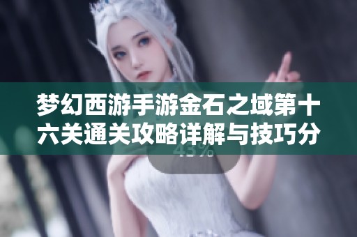 梦幻西游手游金石之域第十六关通关攻略详解与技巧分享