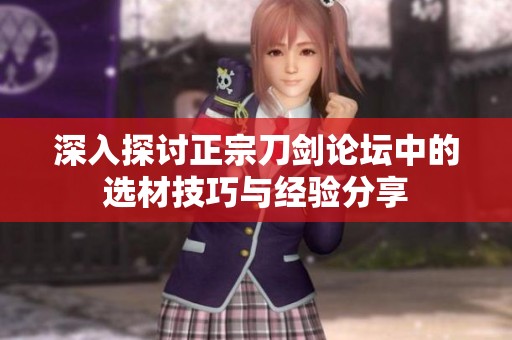 深入探讨正宗刀剑论坛中的选材技巧与经验分享