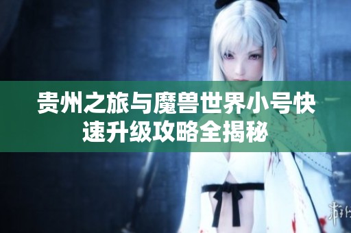 贵州之旅与魔兽世界小号快速升级攻略全揭秘