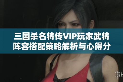 三国杀名将传VIP玩家武将阵容搭配策略解析与心得分享