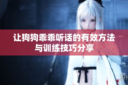 让狗狗乖乖听话的有效方法与训练技巧分享