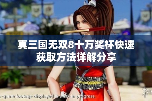真三国无双8十万奖杯快速获取方法详解分享