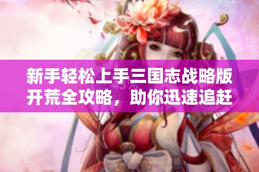 新手轻松上手三国志战略版开荒全攻略，助你迅速追赶老玩家