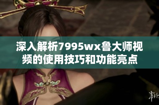 深入解析7995wx鲁大师视频的使用技巧和功能亮点