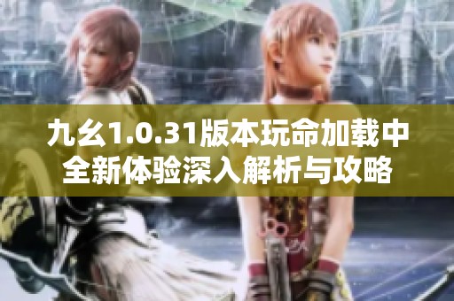 九幺1.0.31版本玩命加载中全新体验深入解析与攻略