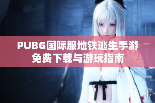 PUBG国际服地铁逃生手游免费下载与游玩指南