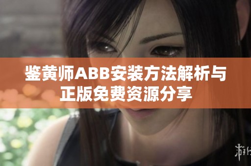 鉴黄师ABB安装方法解析与正版免费资源分享