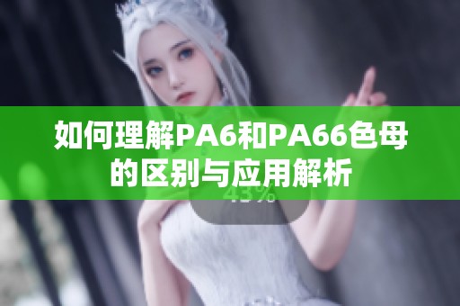 如何理解PA6和PA66色母的区别与应用解析