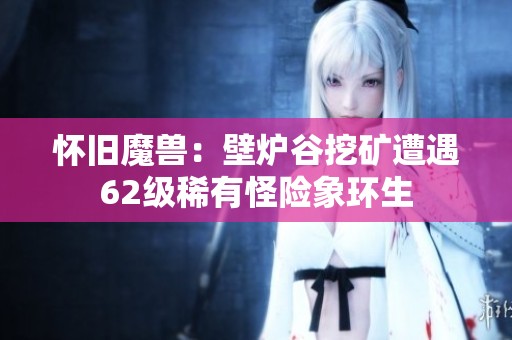 怀旧魔兽：壁炉谷挖矿遭遇62级稀有怪险象环生