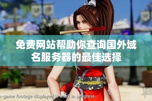 免费网站帮助你查询国外域名服务器的最佳选择