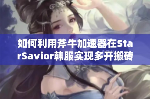 如何利用斧牛加速器在StarSavior韩服实现多开搬砖效率提升