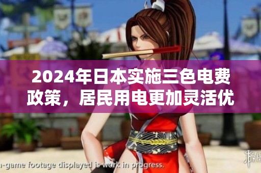 2024年日本实施三色电费政策，居民用电更加灵活优惠