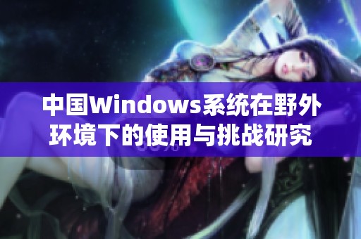 中国Windows系统在野外环境下的使用与挑战研究