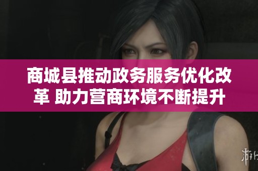 商城县推动政务服务优化改革 助力营商环境不断提升