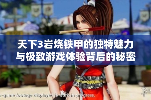 天下3岩烧铁甲的独特魅力与极致游戏体验背后的秘密
