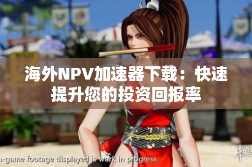 海外NPV加速器下载：快速提升您的投资回报率