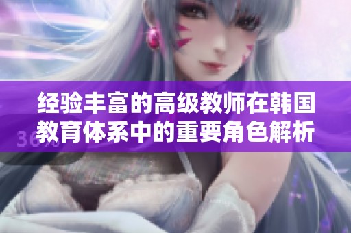 经验丰富的高级教师在韩国教育体系中的重要角色解析