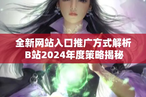 全新网站入口推广方式解析 B站2024年度策略揭秘