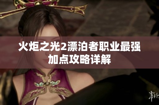 火炬之光2漂泊者职业最强加点攻略详解