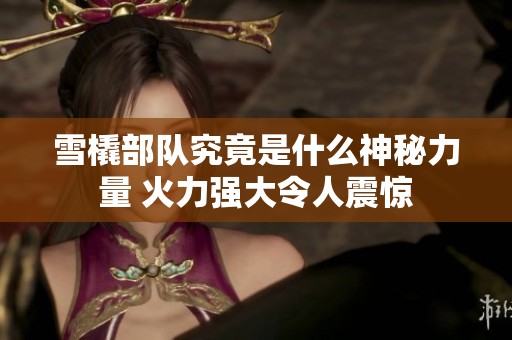 雪橇部队究竟是什么神秘力量 火力强大令人震惊