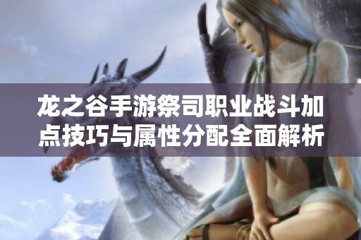 龙之谷手游祭司职业战斗加点技巧与属性分配全面解析