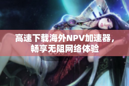 高速下载海外NPV加速器，畅享无阻网络体验