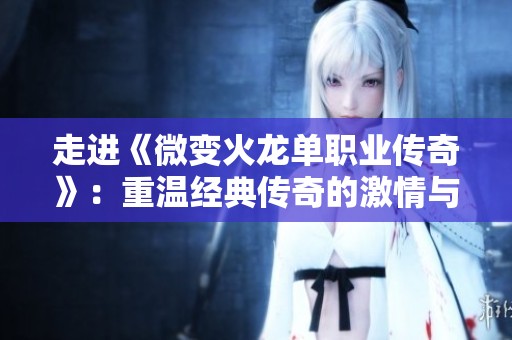 走进《微变火龙单职业传奇》：重温经典传奇的激情与魅力