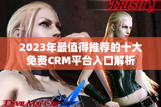 2023年最值得推荐的十大免费CRM平台入口解析