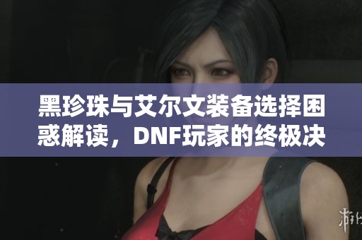 黑珍珠与艾尔文装备选择困惑解读，DNF玩家的终极决定指南