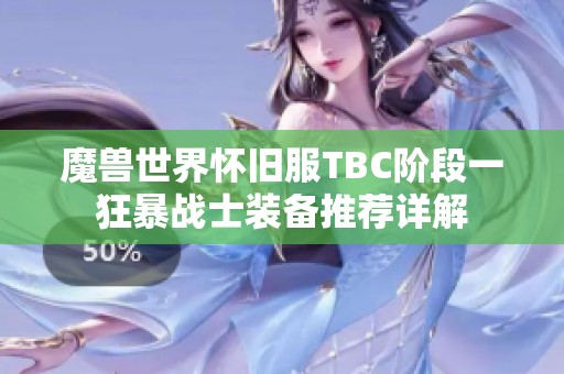 魔兽世界怀旧服TBC阶段一狂暴战士装备推荐详解