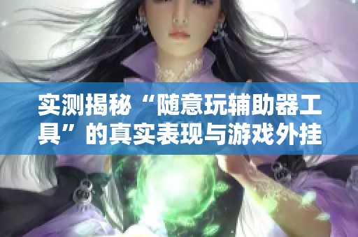 实测揭秘“随意玩辅助器工具”的真实表现与游戏外挂的潜在风险分析