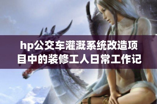 hp公交车灌溉系统改造项目中的装修工人日常工作记录