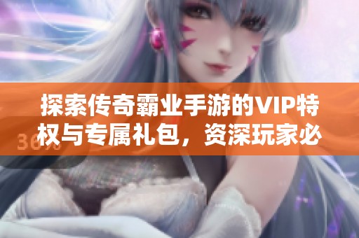 探索传奇霸业手游的VIP特权与专属礼包，资深玩家必读精彩内容揭晓