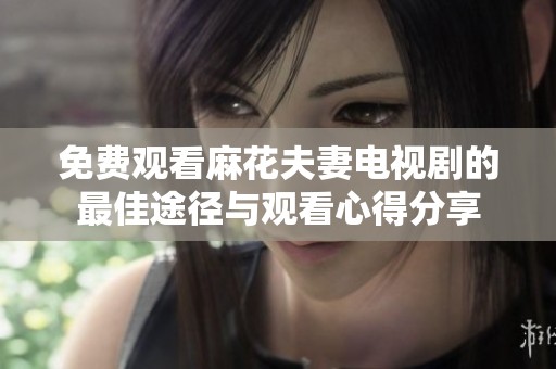 免费观看麻花夫妻电视剧的最佳途径与观看心得分享