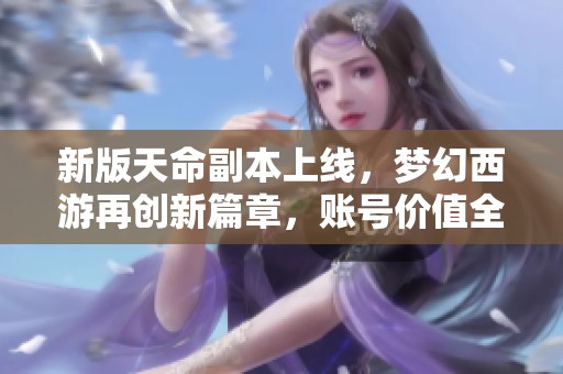 新版天命副本上线，梦幻西游再创新篇章，账号价值全面上涨引关注