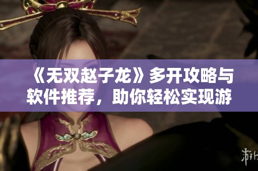 《无双赵子龙》多开攻略与软件推荐，助你轻松实现游戏同时在线体验