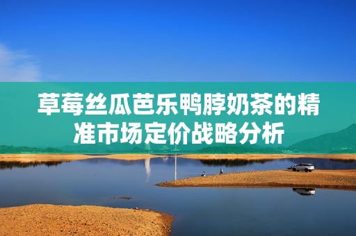 草莓丝瓜芭乐鸭脖奶茶的精准市场定价战略分析