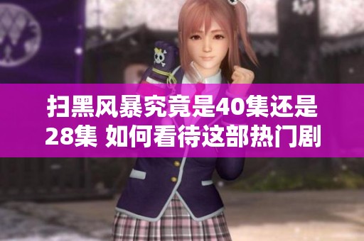 扫黑风暴究竟是40集还是28集 如何看待这部热门剧集的剧集数问题