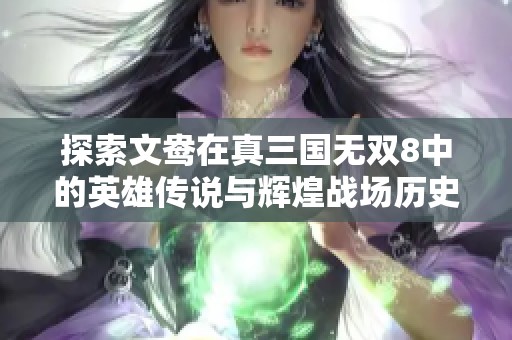 探索文鸯在真三国无双8中的英雄传说与辉煌战场历史的深度解析