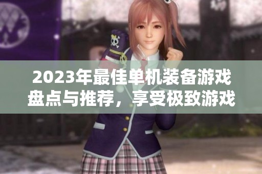 2023年最佳单机装备游戏盘点与推荐，享受极致游戏乐趣