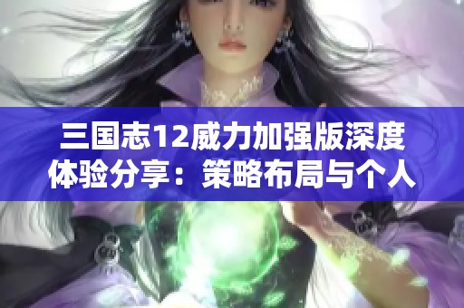 三国志12威力加强版深度体验分享：策略布局与个人心得解析