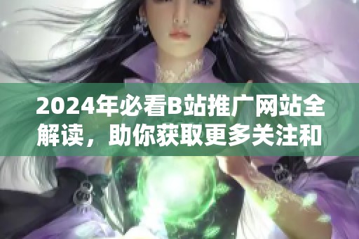 2024年必看B站推广网站全解读，助你获取更多关注和流量