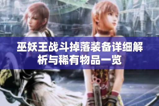 巫妖王战斗掉落装备详细解析与稀有物品一览