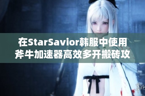 在StarSavior韩服中使用斧牛加速器高效多开搬砖攻略