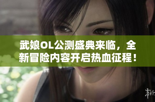 武娘OL公测盛典来临，全新冒险内容开启热血征程！