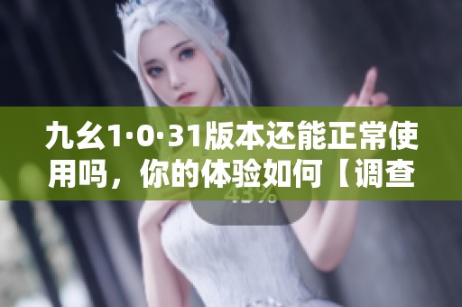 九幺1·0·31版本还能正常使用吗，你的体验如何【调查】