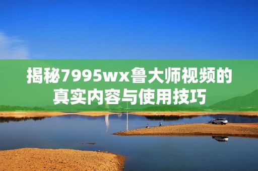 揭秘7995wx鲁大师视频的真实内容与使用技巧